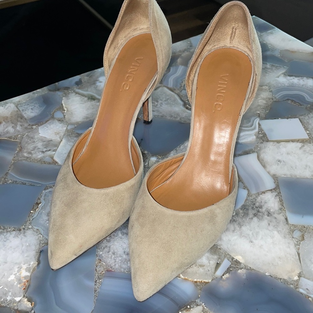Suede Vince Heels - Beautiful! Sz 37.5